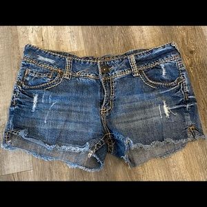 Amethyst jean short shorts